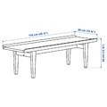GUTTANE Coffee table, oak, 116x39 cm