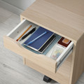 ALEX Drawer unit on castors, white stained oak effect/black, 36x50 cm