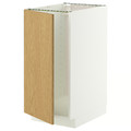 METOD Base cab f sink/waste sorting, white/Sinarp oak veneer, 40x60 cm