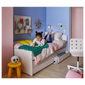 SLÄKT Bed frame with underbed and storage, white, 90x200 cm