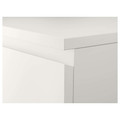 MALM Chest of 6 drawers, white, mirror glass, 40x123 cm