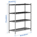 OMAR 2 shelf sections, 60x25x77 cm