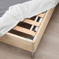LYNGÖR Slatted mattress base with legs, white, 180x200 cm