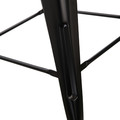 Bar Stool with Backrest Paris Back, black