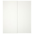 HASVIK Pair of sliding doors, white, 200x236 cm