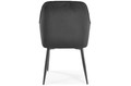 Glamour Chair with Armrests EMMA, velvet, black