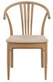 Chair York, white-stained oak