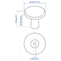 KALERUM Knob, brass-colour, 30 mm
