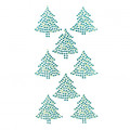 Christmas Crystal Stickers Christmas Trees 8pcs