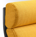 POÄNG Armchair, black-brown/Skiftebo yellow