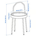 BURVIK Side table, white, 38 cm