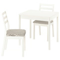 TONSTAD / TONSTAD Table and 2 chairs, off-white/off-white Fridtuna light beige, 80/120x70 cm