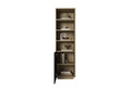 Shelving Unit Bookcase Asha 50cm, artisan, matt black