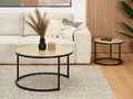 Set of 2 Coffee Tables Ruth, acacia wood
