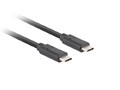 Lanberg Cable USB-C M/M 3.1 gen 2 1M 10GB/S PD100W, black