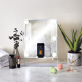 Mirror with LED Lighting, Speaker & Charger