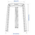 IBBARBO Stool, dark grey
