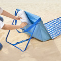 STRANDÖN Sun lounger, blue/white