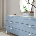 SANNIDAL Drawer, white/blue, 80x57x20 cm