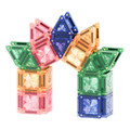 Cleverclixx Magnetic Tiles Mini Tiles Pack Pastel 28 pieces, 3+