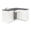 KNOXHULT Corner kitchen, high-gloss/white, 183x122x91 cm