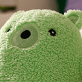 GREJSIMOJS Soft toy, bear/green, 38 cm
