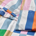 KLIBBKORSÖRT Duvet cover and 2 pillowcases, multicolour, 200x200/50x60 cm