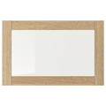 SINDVIK Glass door, oak effect, clear glass, 60x38 cm