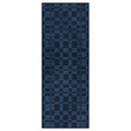 NATTÅG Kitchen mat, dark blue/check, 45x120 cm