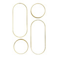 Set of 4 Mirrors Deco, gold