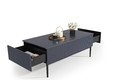 Coffee Table with Drawers Nicole, dark blue/black legs