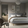 TÄRNKULLEN Upholstered bed frame, Tibbleby beige/grey/Luröy, 160x200 cm