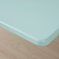 BERGLÄRKA Desk, turquoise/white tiltable, 100x70 cm