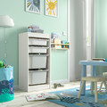TROFAST Storage combination with boxes, white white/grey, 46x30x94 cm