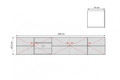 Wall-Mounted TV Cabinet Asha 200 cm, artisan/matt black