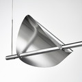 BACKSTÖRN LED pendant lamp, dimmable/matt aluminium, 108 cm