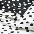BJÖRKGRÅMAL Duvet cover and pillowcase, black white/dotted, 150x200/50x60 cm