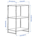 JOSTEIN Shelf unit, indoor/outdoor, metal white, 61x40x90 cm