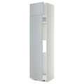 METOD Hi cab f fridge or freezer w 2 drs, white/Veddinge grey, 60x60x240 cm