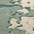 RINGKLOCKA Rug, low pile, green/off-white, 160x230 cm