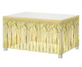 Table Fringe Deco Curtain 80x300cm, metallic gold