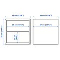 EKET Wall cabinet with 2 drawers, dark grey, 35x35x35 cm