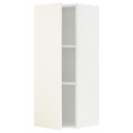 METOD Wall cabinet with shelves, white/Vallstena white, 40x100 cm