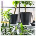 CITRONMELISS Plant pot, in/outdoor/anthracite, 32 cm