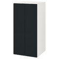 SMÅSTAD / PLATSA Wardrobe, white blackboard surface/with 3 shelves, 60x57x123 cm