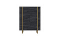 Two-Door Cabinet Verica 120 cm, charcoal/gold legs