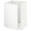 METOD Base cabinet for sink, white/Voxtorp matt white, 60x60 cm