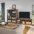 LANESUND TV storage combination, grey-brown, 282x47x152 cm
