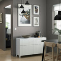 BESTÅ Storage combination w doors/drawers, white/Sutterviken/Kabbarp white, 120x42x74 cm