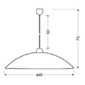 Pendant Lamp Malibu 1 x 60W E27, white